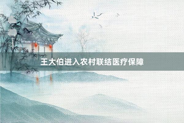 王大伯进入农村联结医疗保障