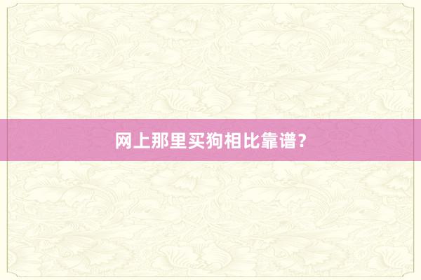 网上那里买狗相比靠谱？